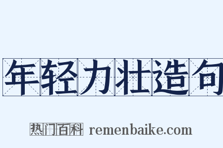年轻力壮造句是什么意思的图片